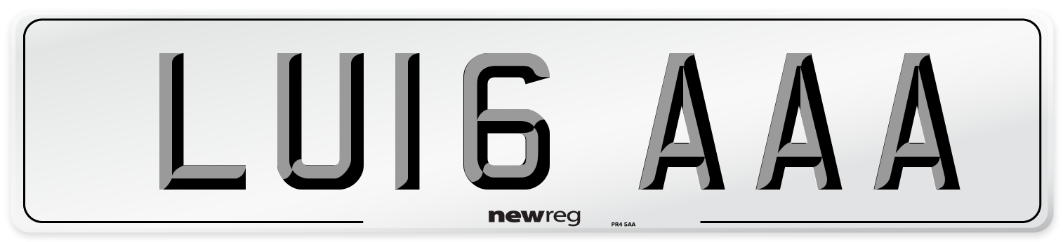 LU16 AAA Number Plate from New Reg